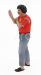 Infinite statue Figures Fantozzi - Cecco - Lo Scfilatino Specialo 1:18 Červená Šedá