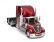 Ixo-models International Lonestar Tractor Truck 3-assi 2010 1:64 Red