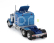 Ixo-models Peterbilt 359 Tractor Truck 3-assi 1973 1:64 Blue