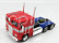 Jada Freightliner Flt86 Tractor Truck 3-assi 1986 - Optimus Prime Transformers Iv L'era Dell'estinzione - Movie 2014 1:24 Červená Modrá