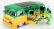 Jada Volkswagen T1 Minibus 1962 - Tmnt Leonardo Ninja Turtles - Tartarughe Ninja 1:24 Žlutá Zelená