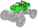 Karoserie RC auta King Crawler, zelená