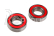 Keramické ložiska s červenou gum prachovkou 2RS 8x16x5mm (2ks.)