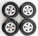 Kk-scale Accessories Ferrari 512bb -365gt4/bb - 4x Wheels And Tyre Set 1973 1:18 Black
