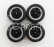 Kk-scale Accessories Porsche 911 4x Wheels And Tire Set 1976 1:18 Black