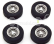 Kk-scale Accessories Set 4x Complete Wheels - Set 4x Cerchi A Raggi 1:18 Černý Chrom