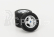 Kk-scale Accessories Set 4x Wheels And Rims For Fiat 500 Abarth 1968 1:12 Černá Stříbrná