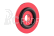 Kovová podložka s O-kroužkem (X logo) 3 mm, červená, 10.ks