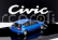 Lcd-model Honda Civic Sir Ii Eg6 Vtec 1993 1:43 Blue