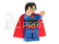 LEGO hodiny s budíkem DC Super Heroes Superman