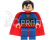 LEGO hodiny s budíkem DC Super Heroes Superman