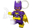 LEGO svítící klíčenka - Batman Movie Batgirl