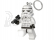 LEGO svítící klíčenka - Star Wars Stormtrooper s blastrem
