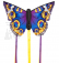 Létající drak Motýl, fialovo-žlutý 133x83 cm