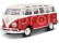 Maisto Volkswagen Van Samba 1:25 bílo/červená