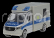 Majorette Mercedes benz Sprinter Van Polizei 2018 1:64 Stříbrná Modrá
