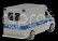 Majorette Mercedes benz Sprinter Van Polizei 2018 1:64 Stříbrná Modrá