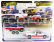 Mattel hot wheels Chevrolet Silverado 3500 Pick-up With Trailer Car Transporter + Chevrolet Nova 1963 1:64 Bílá Červená Modrá
