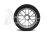 Mechové přední gumy, PAN CAR 1/10, stříbrný disk, sh 32, 2 ks.