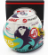Mini helmet Bell helmet Casco Helmet F1 Kevin Magnussen Team Moneygram Haas N 20 Season 2024 1:2 Bílá