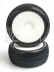 Mini Pin 1/8 gumy, nalepené, stříbrná směs, bílé disky (2ks) spec. halová guma