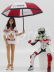 Minichamps Figures Pilota Valentino Rossi E Ombrellina Gp Valencia 2005 1:12 Bílá Červená