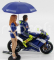 Minichamps Figures Pilota Valentino Rossi E Ombrellina Motogp 2004 - World Champion 1:12 Modrá Žlutá