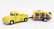 Motor-max Ford usa F-100 Pick-up With Trailer Roulotte 1955 1:24 Žluté Dřevo