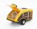 Motor-max Ford usa F-100 Pick-up With Trailer Roulotte 1955 1:24 Žluté Dřevo