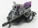 Motor-max Volkswagen Beetle Maggiolino + Trailer With Motorcycle 1959 1:24 Černá Stříbrná