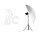Nanlite Deštník Silver Shallow 180cm