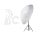 Nanlite Deštník Silver Shallow 180cm