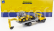 Newray Iveco fiat Daily Roll-off Pianale 2023 With Accessories + New Holland B110c Ruspa Gommata - Scraper Tractor 1:36 Žlutá Černá