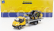 Newray Iveco fiat Daily Roll-off Pianale 2023 With Accessories + New Holland L228 Ruspa Gommata - Skid Steer Scraper Tractor 1:36 Žlutá Černá