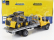 Newray Iveco fiat Daily Roll-off Pianale 2023 With New Holland L228 Ruspa Gommata - Skid Steer Scraper Tractor 1:36 Žlutá Černá