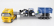 Newray Iveco fiat Stralis 540 Truck Pianale 2009 With New Holland T6.175 Tractor + Trailer 1:43 Žlutá Modrá Černá