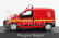 Norev Peugeot Bipper Van Fire Engine 2009 1:43 Červená Žlutá