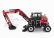 Nzg Yanmar B110w Escavatore Gommato - Tractor Excavator 1:50 Červená Černá