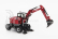 Nzg Yanmar B110w Escavatore Gommato - Tractor Excavator 1:50 Červená Černá