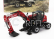 Nzg Yanmar B110w Escavatore Gommato - Tractor Excavator 1:50 Červená Černá
