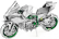 Ocelová stavebnice Kawasaki Ninja Green