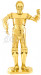Ocelová stavebnice Star Wars C-3PO, zlatá