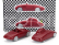Officina-942 Fiat Set 2x Stanguellini 750 Barchetta Mille Miglia + Berlinetta Tobruk-tripoli 1938-39 1:76 Red