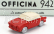 Officina-942 Siata Amica 57 Coupe (base Fiat 600) 1957 1:76 Červená Ivory