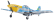 RC letadlo P-51D Mustang 20cc 1.7m ARF, žlutá