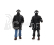 Perfex Figures Set 6x Police Gendarmes & Manifestants Gilets Jaunes Yellow Paris 1:43 Černá Modrá Žlutá