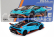 Pop-race-limited Lamborghini Huracan Sto Lp640-2 2021 1:64 Světle Modrá Oranžová