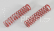 Pružiny tlumičů, červené 2,2x100mm, 2ks.