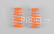 Pružiny tlumičů soudkové 2,4mm, oranžové, 2ks.