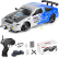 RC auto Drift Car s kouřem a LED, stříbrnomodrá